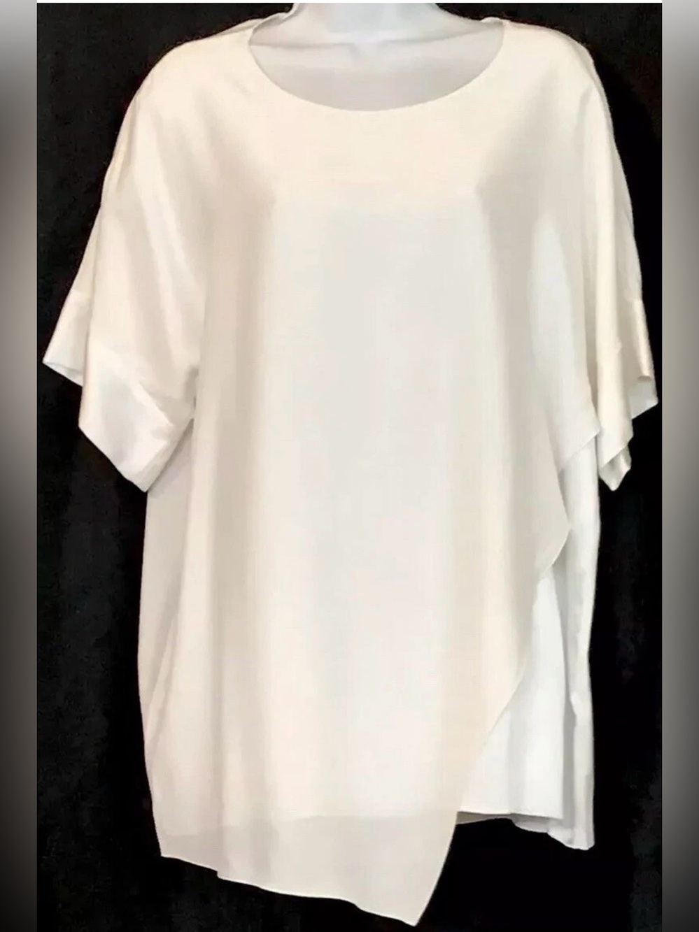 NWT LAFAYETTE 148 NY silk asymmetrical blouse L $398 🤩 wow